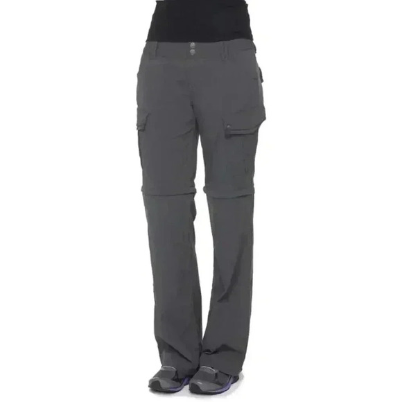 PrAna Sage Convertible Pants Women's 14 Charcoal Gray - Picture 2 of 12